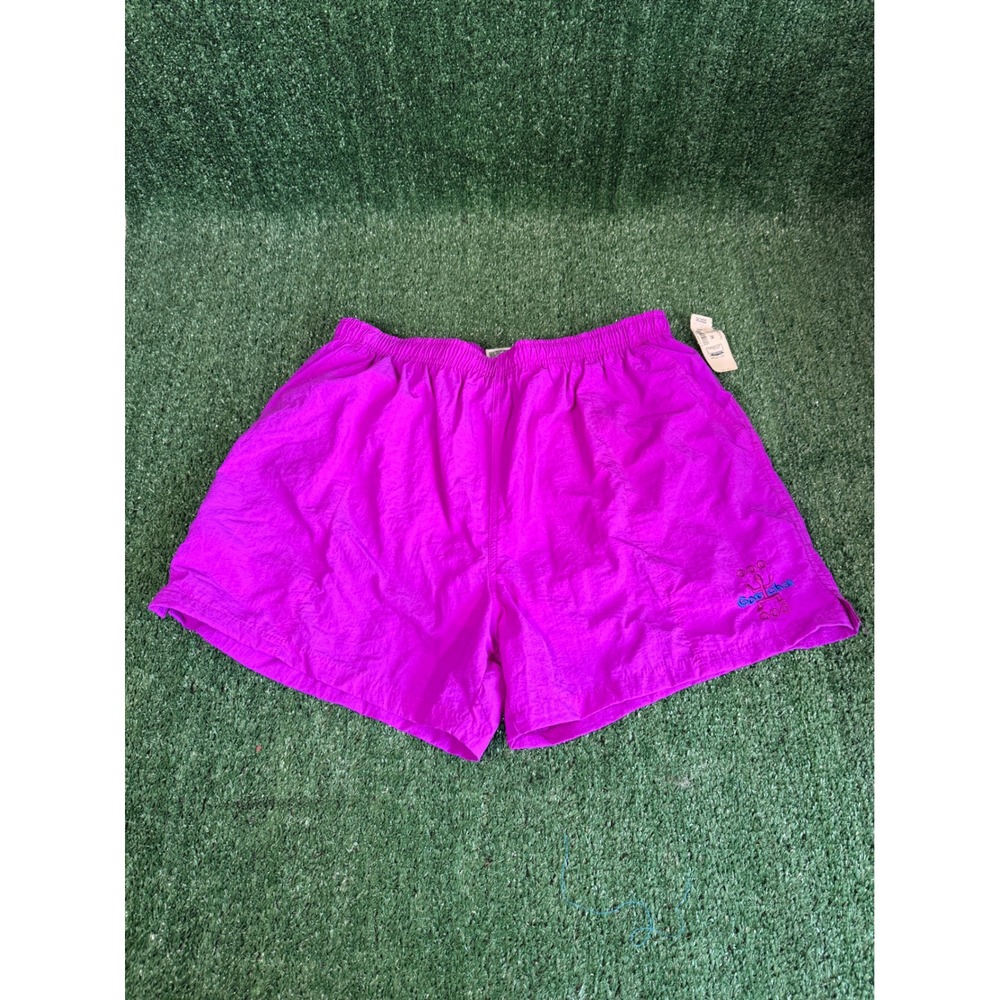 Vintage Gotcha Mens Swim Trunks Magenta Purple Nylon Mesh Lined Shorts Size 34